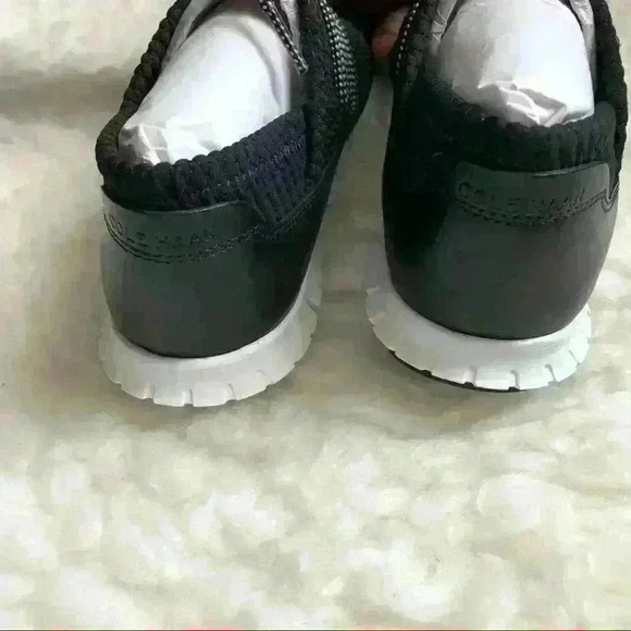 Cole Haan Zerogrand Quilted Black Lace Up Oxford Sneakers - Picture 5 of 8